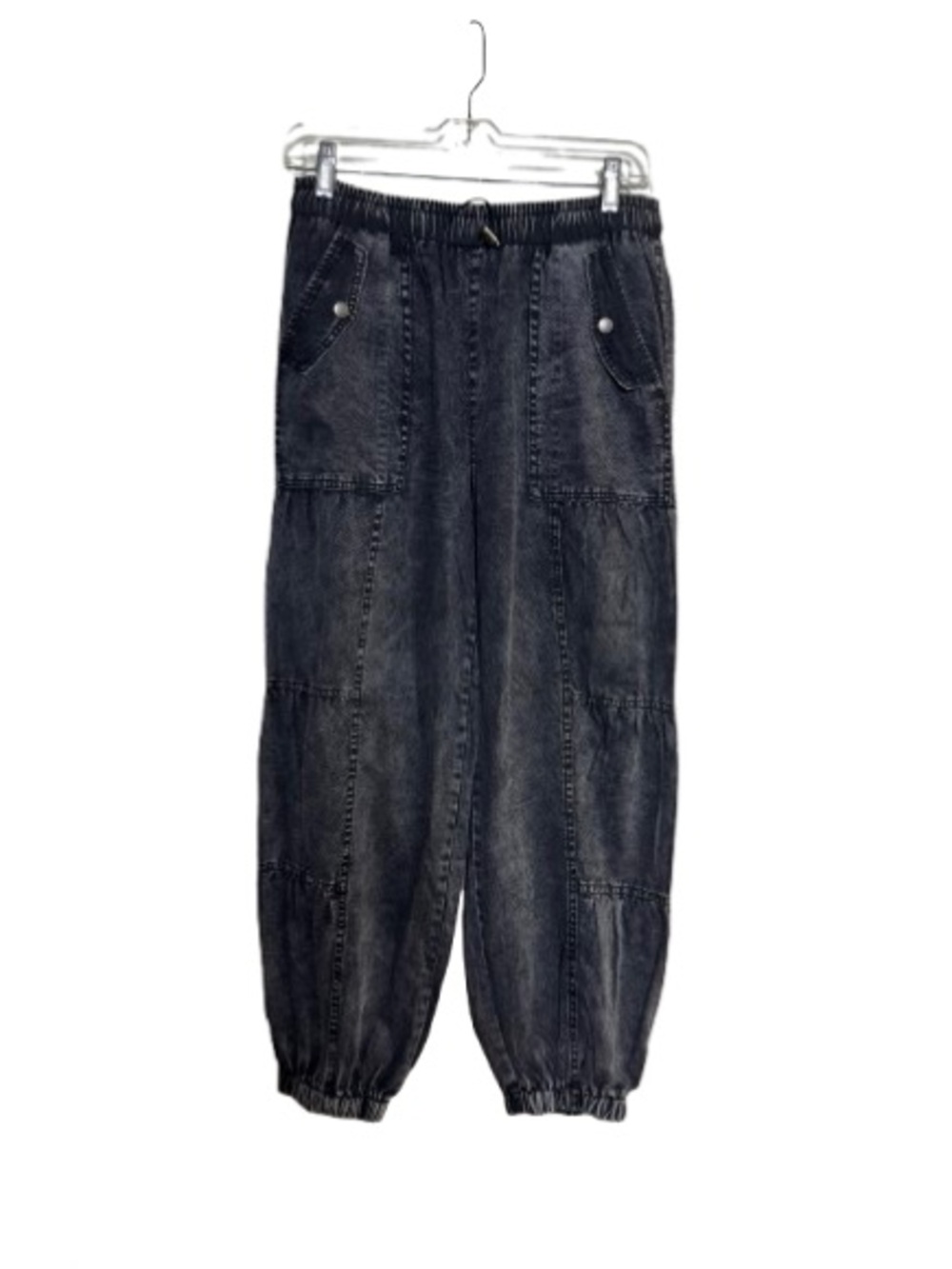 Vintage Havana Washed Black Cargo Joggers